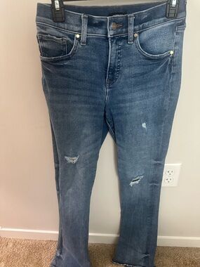 Express Women's Mid-Blue Flare Jeans